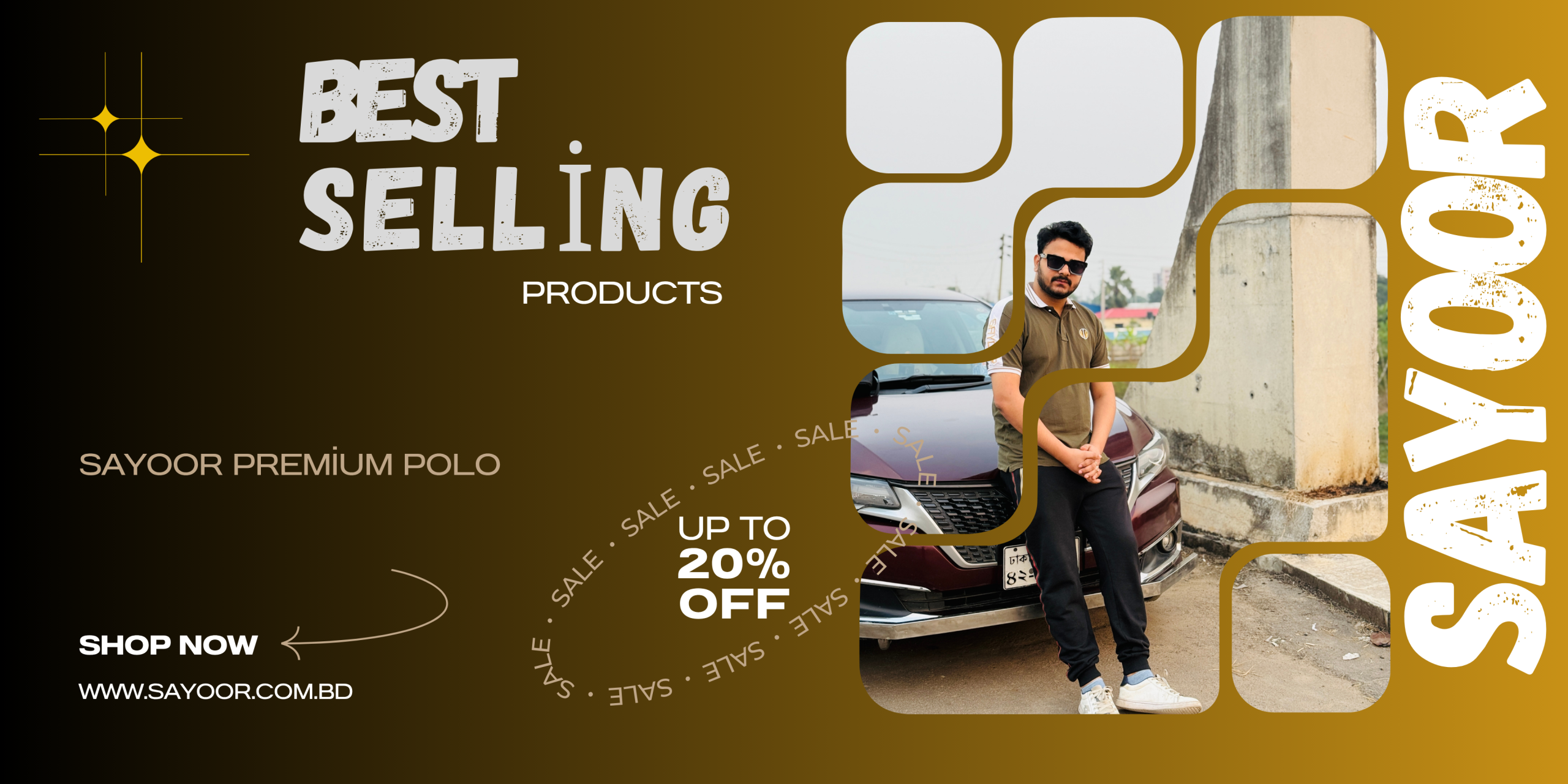 Black and Beige Minimalist Black Friday Sale Banner