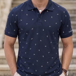 SAYOOR MEN’S ALLOVER PRINT POLO