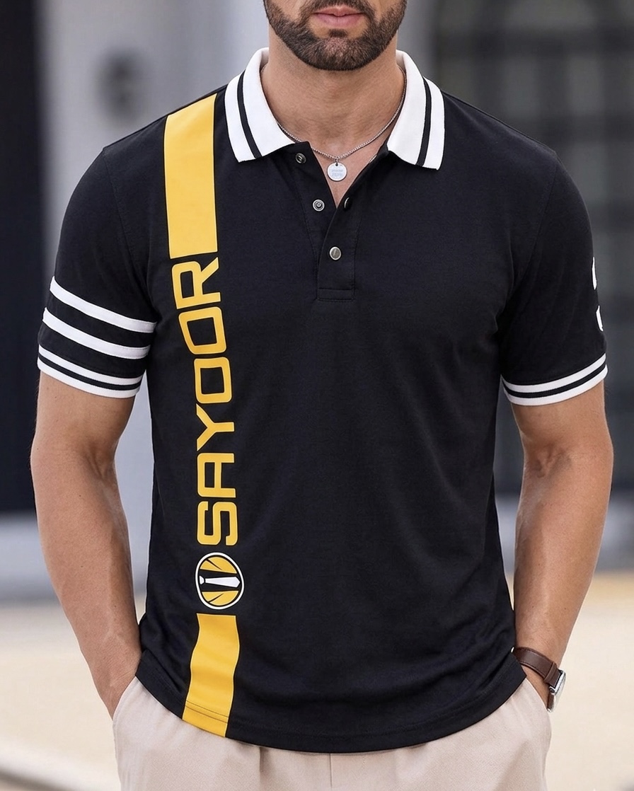 SAYOOR Premium Print Polo Shirt - Image 2