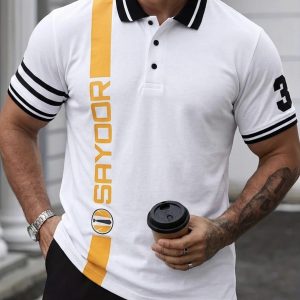 SAYOOR Premium Print Polo Shirt