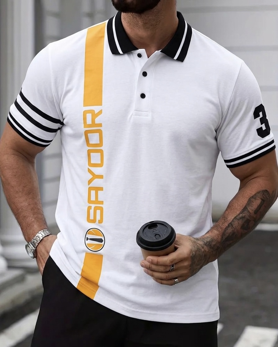 SAYOOR Premium Print Polo Shirt
