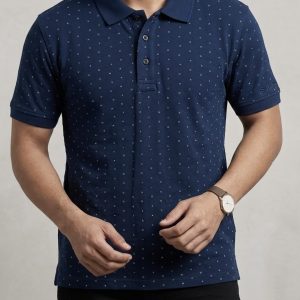 SAYOOR Premium Ditsy All-over Print Polo Shirt