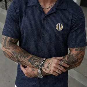 SAYOOR Premium Half Sleeve Knitted Cuban Shirt