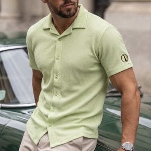 SAYOOR Premium Half Sleeve Knit Cuban Shirt