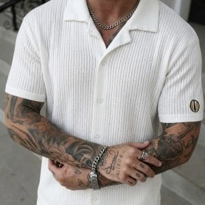 SAYOOR Premium Half Sleeve Knit Cuban Shirt