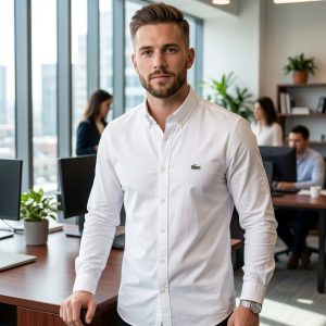 Lacoste Premium Smart Casual Long Sleeve Shirt for Men