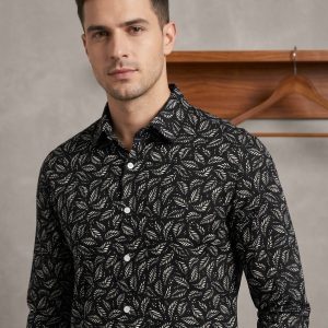 Premium Printed Linen Long Sleeve Shirt for Men